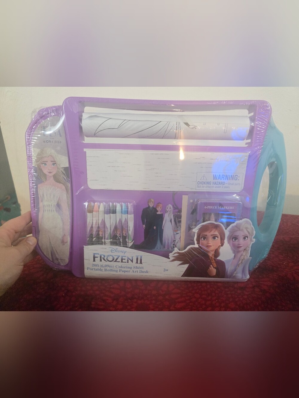 Disney Frozen II Rolling Art Desk in Purple and Teal